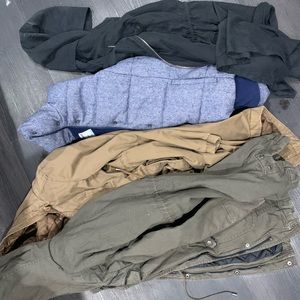 4 PACK- 2 thick jackets, 1 thin fashionable jacket and 1 warm vest